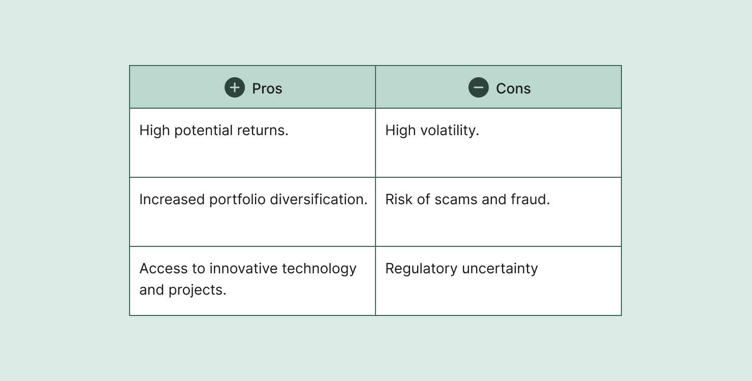 Pros and con of altcoins