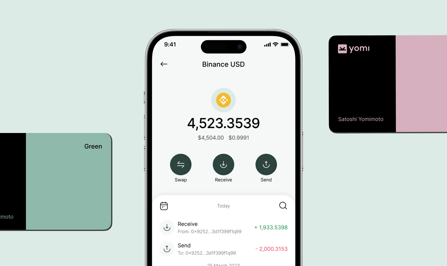 Yomi Crypto Wallet with Debit Card